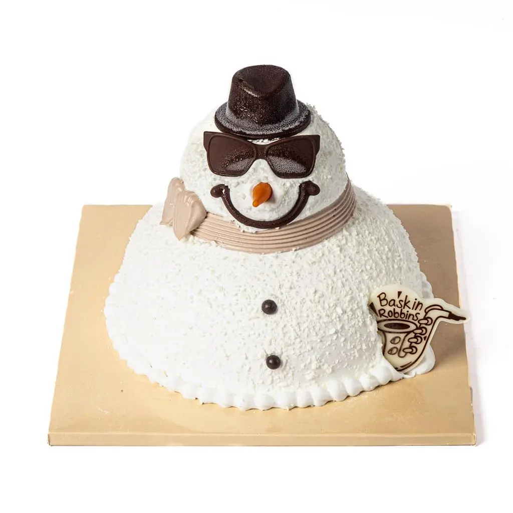 Round Cake - Musician Snowman